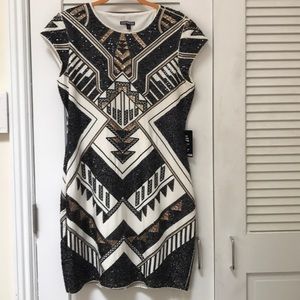 Express short sleeve Sequin Sheath Dress size L
